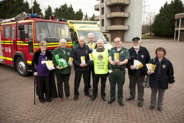Alton Lions promoting Message in a Bottle with Hampshire Fire Service